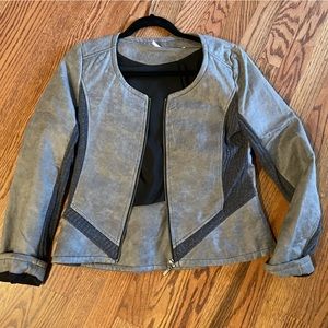 Grey bomber jacket